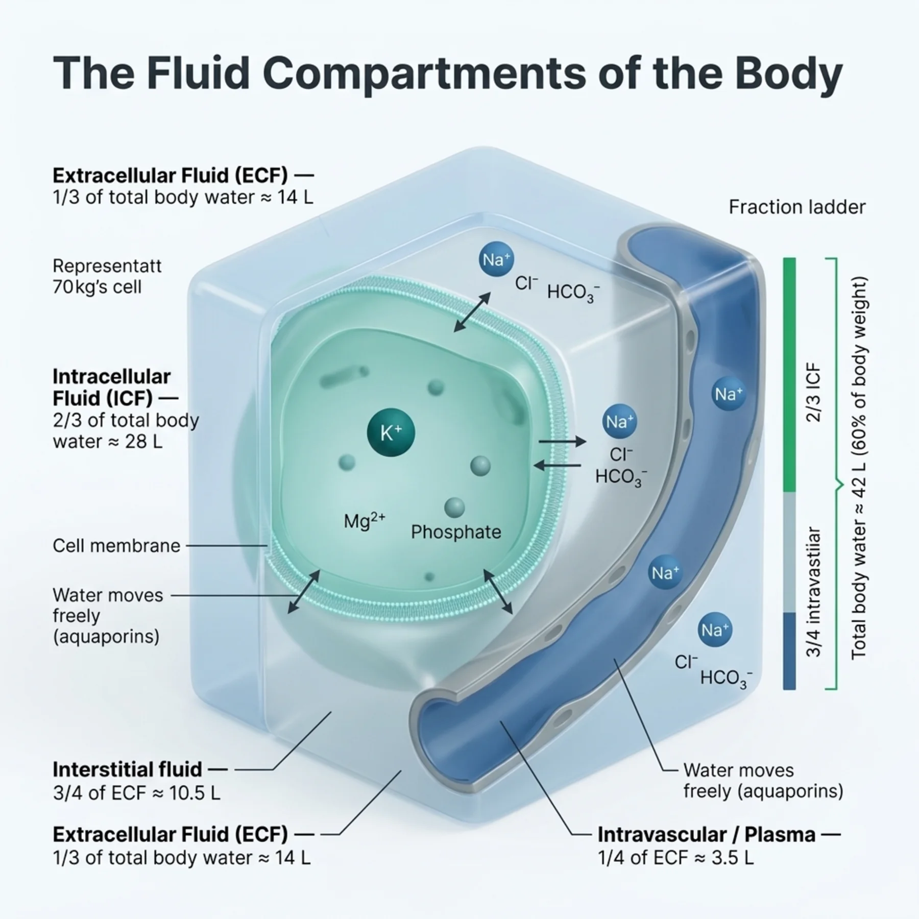 Figure 1.1 - The Fluid Compartments of the Body