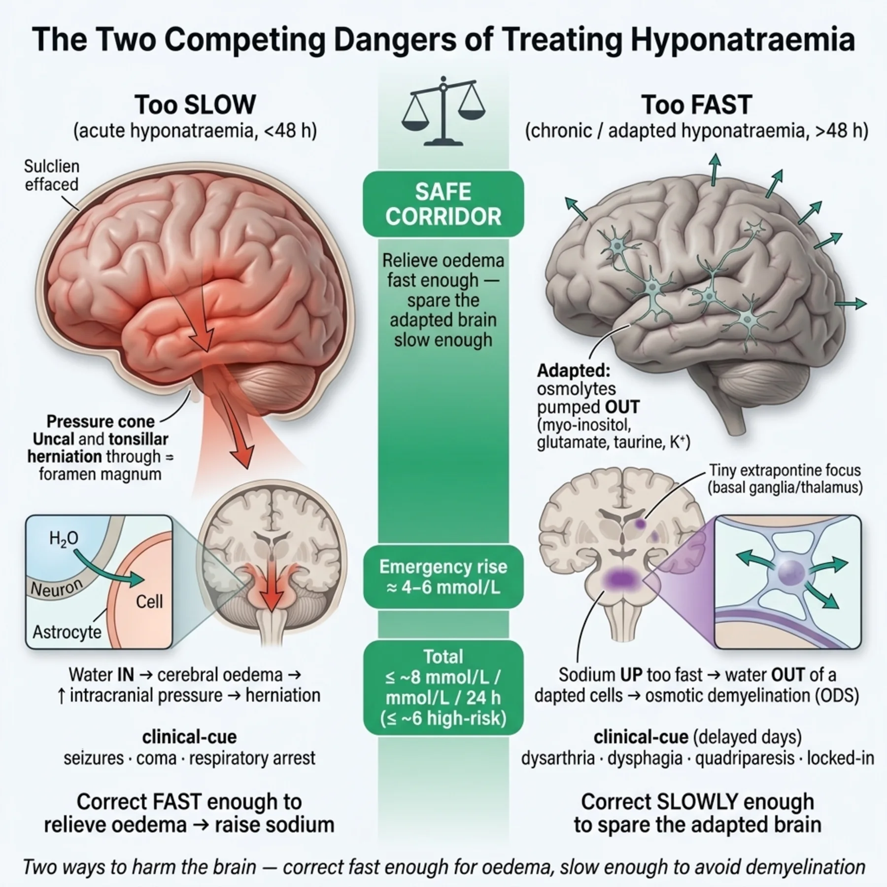 Figure 5.1 - The Two Competing Dangers of Treating Hyponatraemia