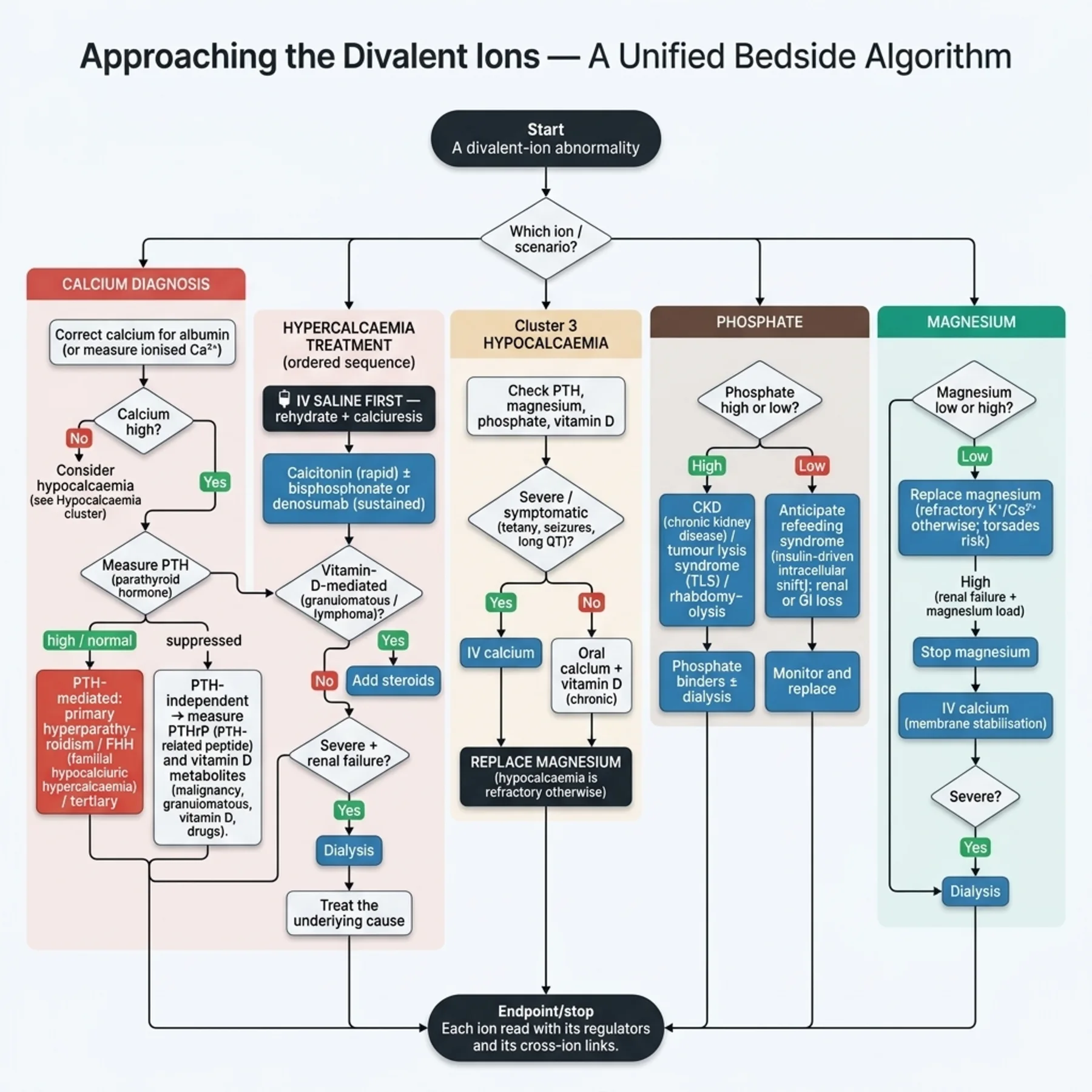 Flowchart 9.A - Approaching the Divalent Ions — A Unified Bedside Algorithm