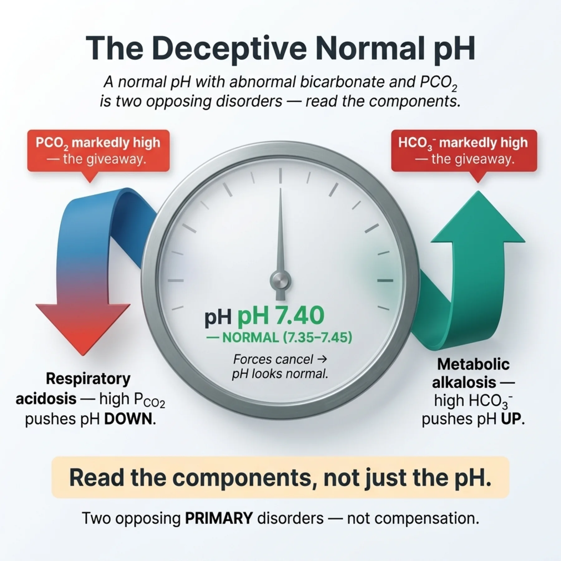 Figure 13.3 - The Deceptive Normal pH