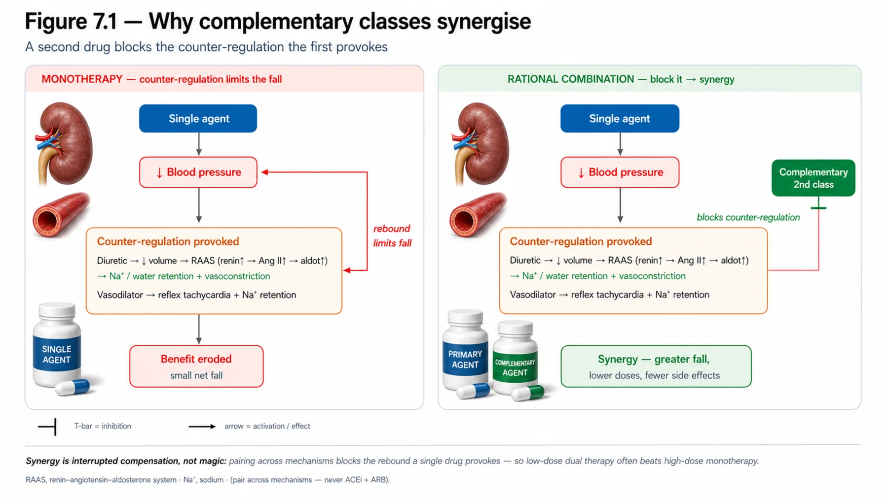 Figure 7.1 - Why complementary classes synergise