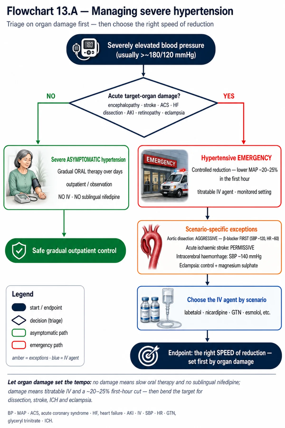 Flowchart 13.A - Managing severe hypertension