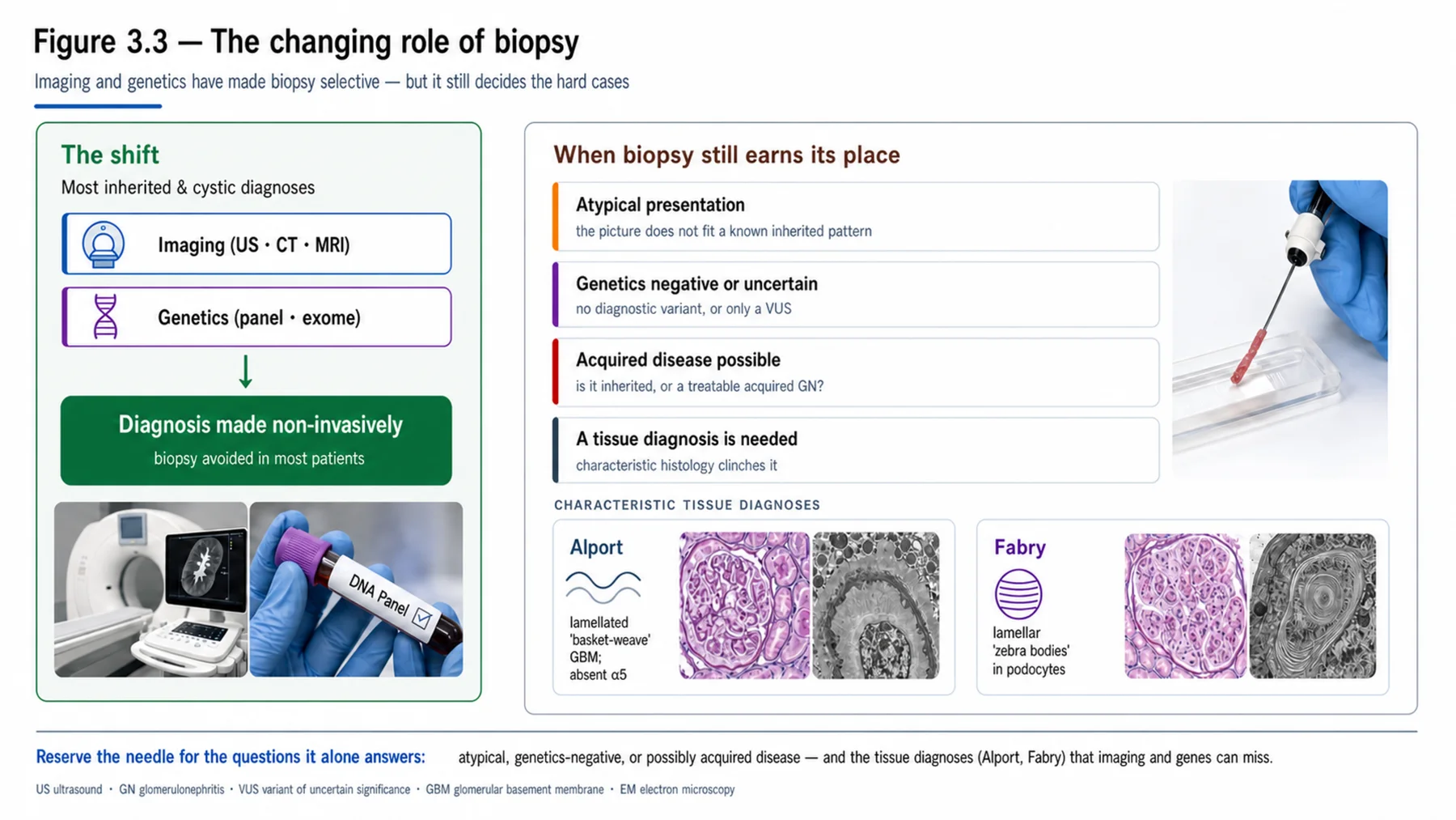 Figure 3.3 - The changing role of biopsy