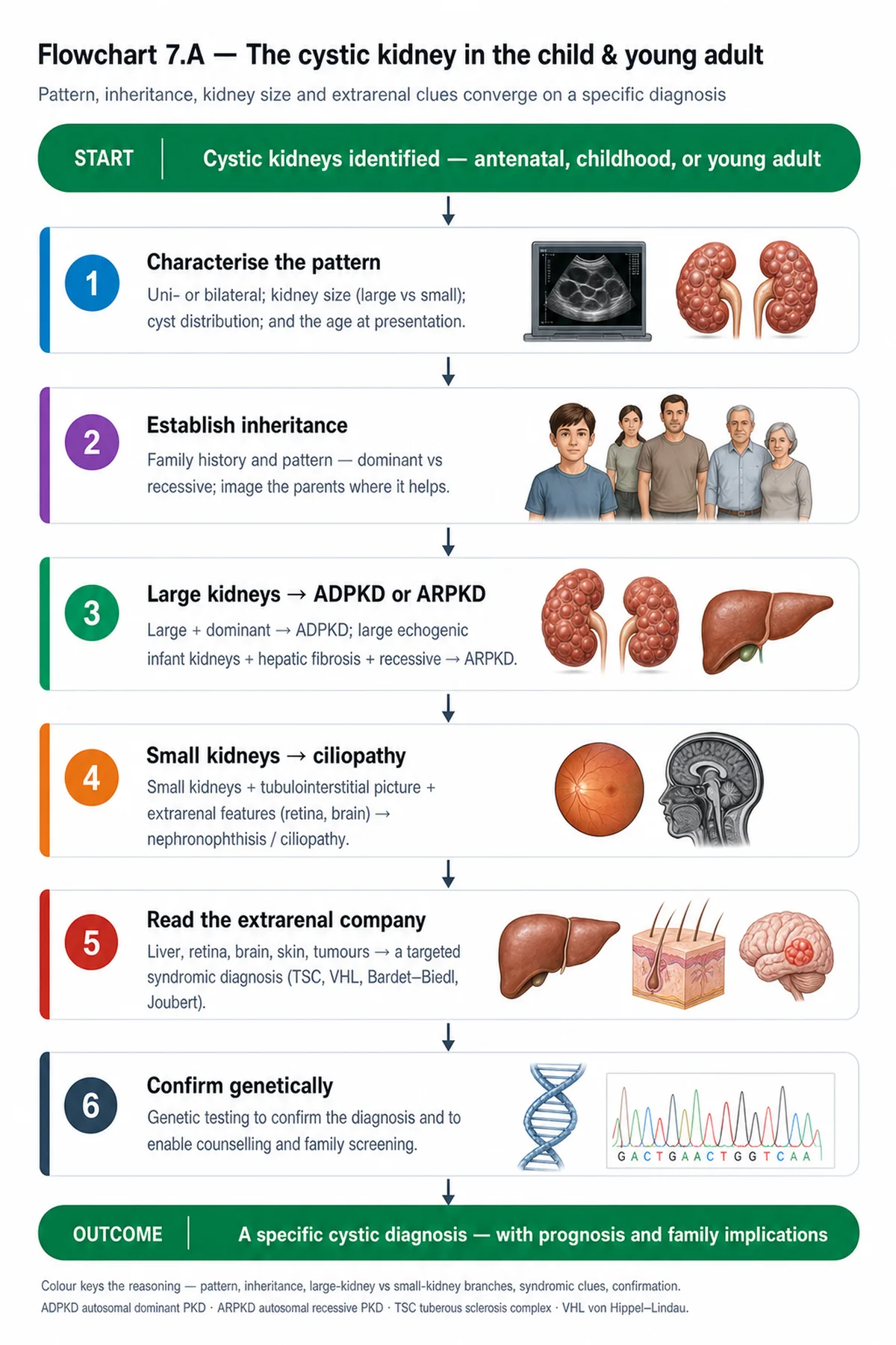 Flowchart 7.A - The cystic kidney in the child & young adult