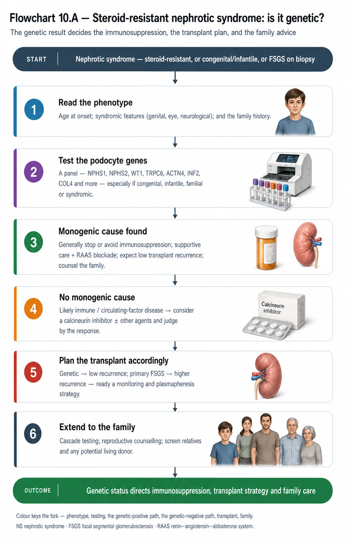Flowchart 10.A - Steroid-resistant nephrotic syndrome: is it genetic?
