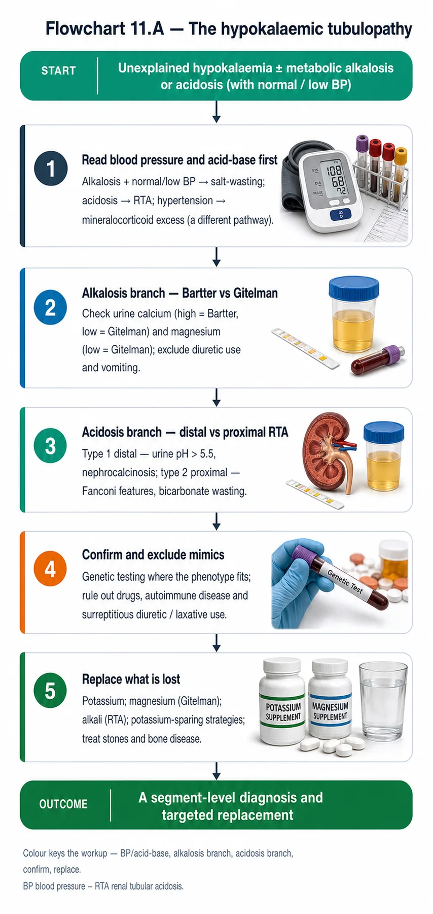 Flowchart 11.A - The hypokalaemic tubulopathy