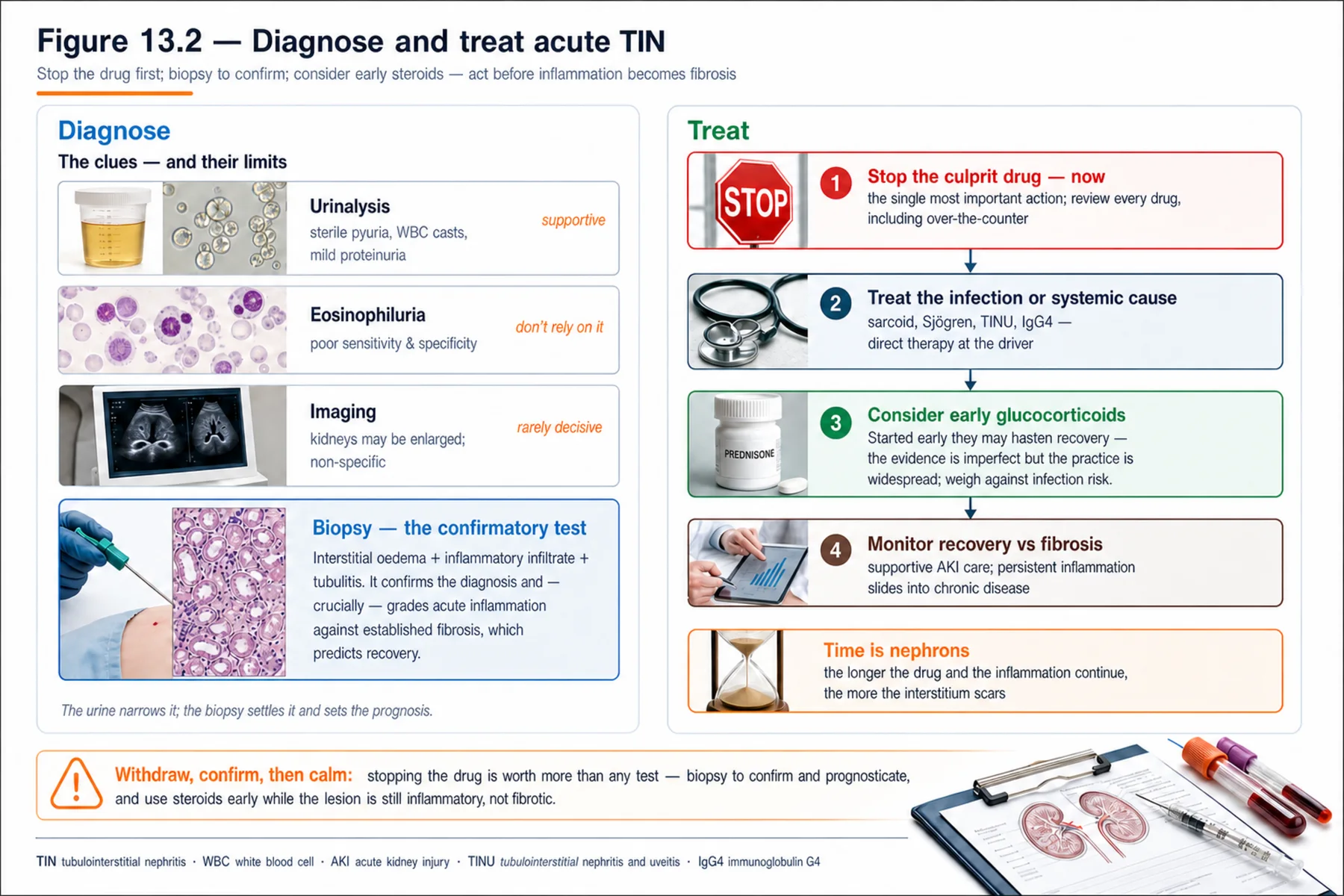 Figure 13.2 - Diagnose and treat acute TIN