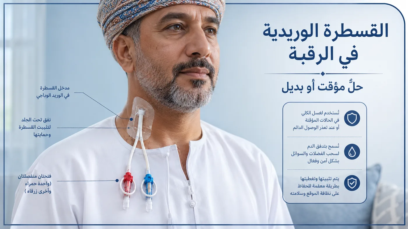 القسطرة الوريدية — الحلُّ البديل أو المؤقت