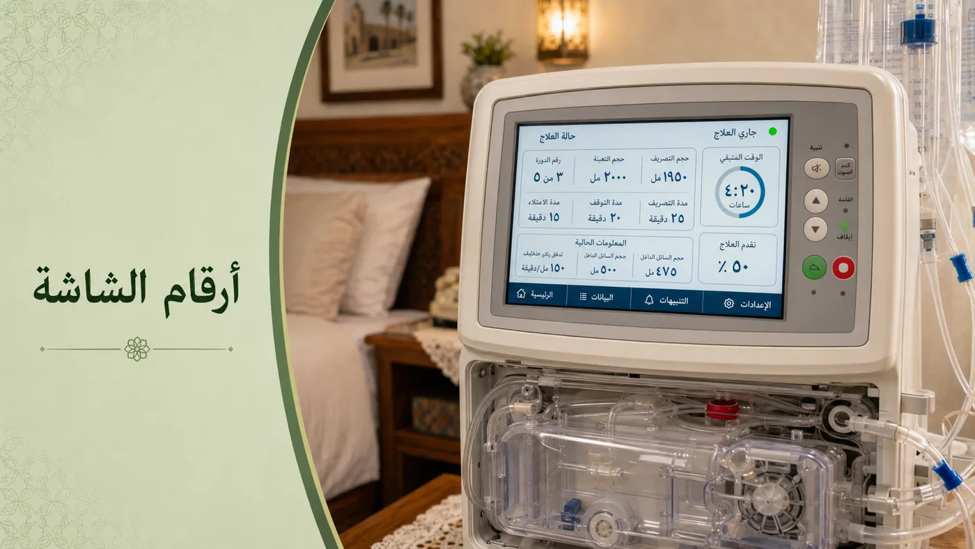 الأَرقام التي تَظهر على الشاشة