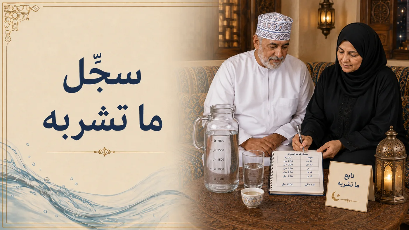 سَجِّل ما تَشربه — دَفترٌ صَغير، فَرقٌ كَبير