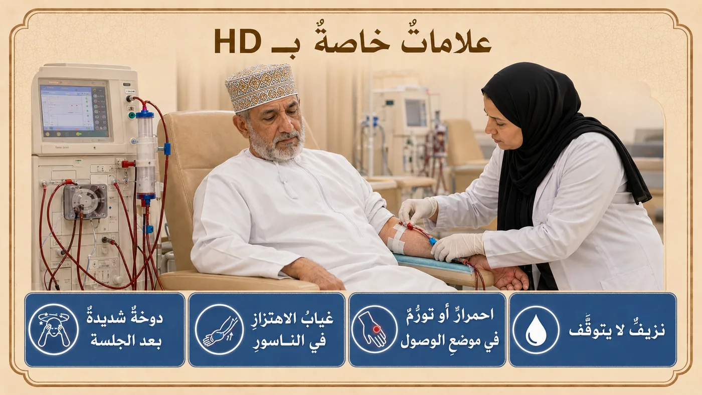 علاماتٌ خاصَّة بمرضى الغسيل الدموي HD
