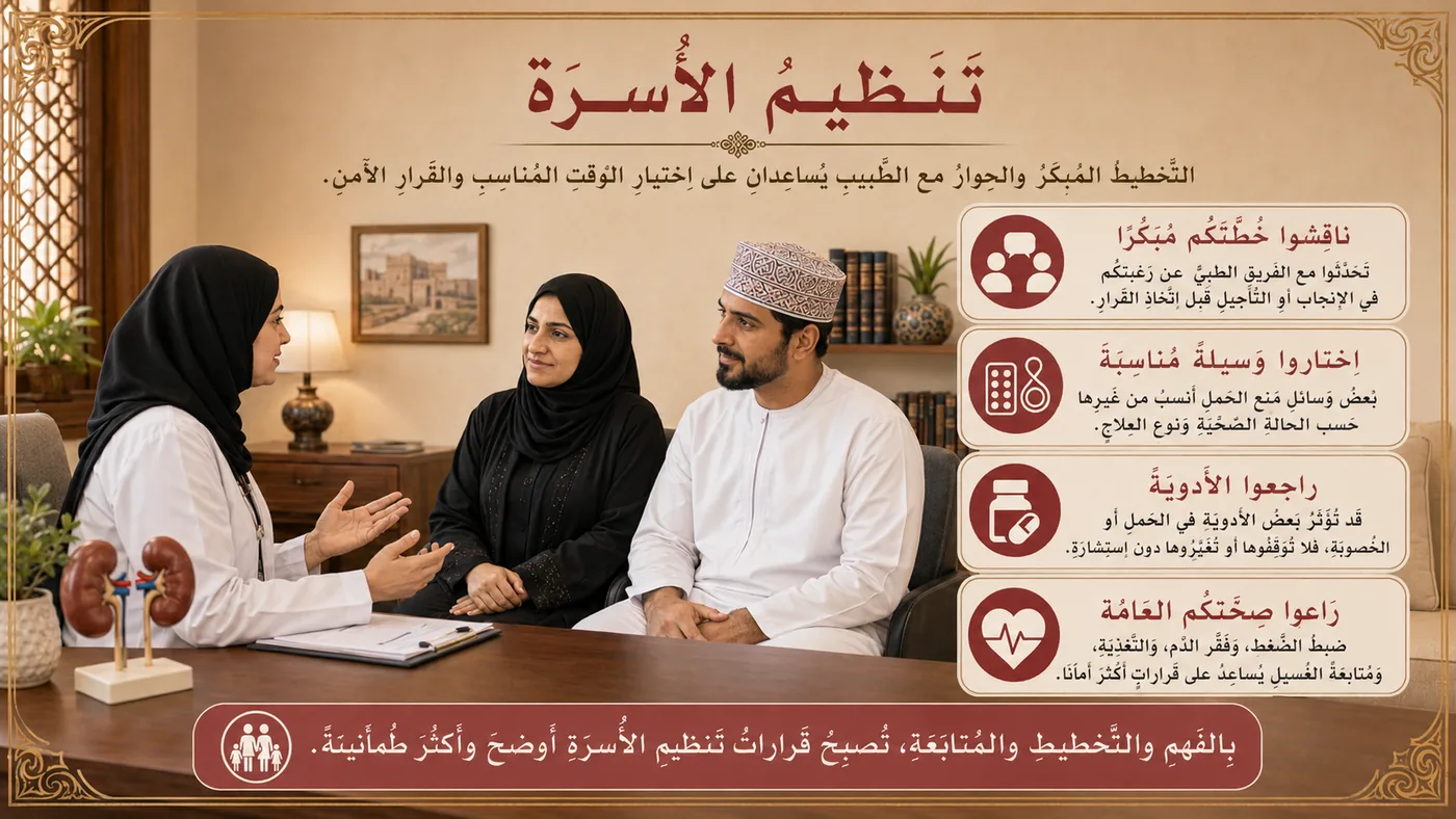 تَنظيمُ الأُسرَة لِلمَريض